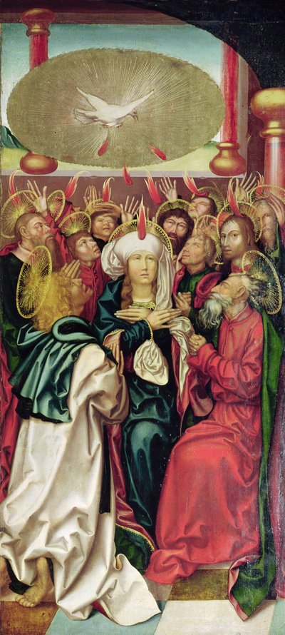 Retablo de Bugnon: Pentecostés, c.1507 de Hans Fries